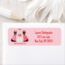 Happy Valentines Day Dobermann Hunde