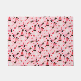 Happy Valentines Day Dobermann Hunde Fußmatte