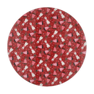 Happy Valentines Day Dobermann Hunde Schneidebrett