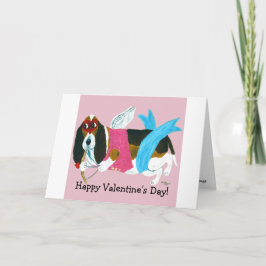Happy Valentine's Day Doggie Folded Greeting Card Karte