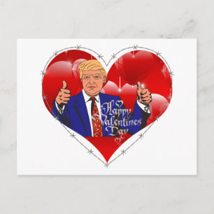 Happy Valentines Day Donald Trump Feiertagspostkarte