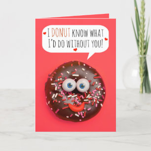 Happy Valentine's Day Donut Spaß Feiertagskarte