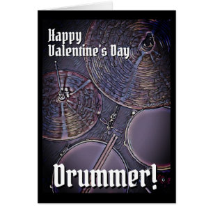HAPPY VALENTINES DAY DRUMMER Valentine Card