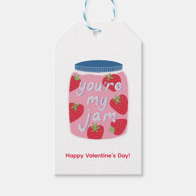 Happy Valentines Day Du bist mein Jam Geschenkanhänger (Vorderseite)