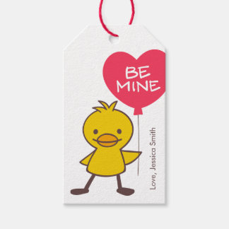Happy Valentine's Day Duckling BE MINE Gift Tags Geschenkanhänger