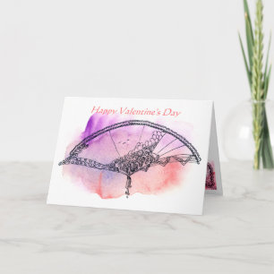 Happy Valentine's Day Elegant dekoriert Lüfter Karte