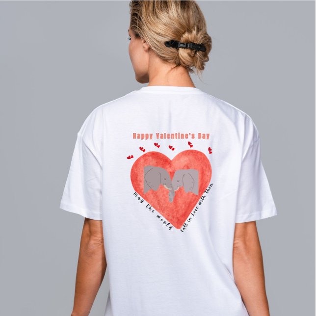 Happy Valentine's Day Elephant Liebhaber T-Shirt (Von Creator hochgeladen)