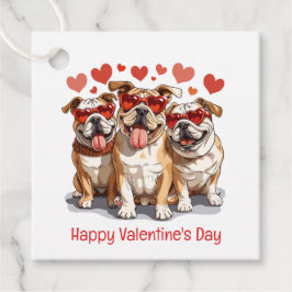 Happy Valentines Day English Bulldog Geschenkanhänger