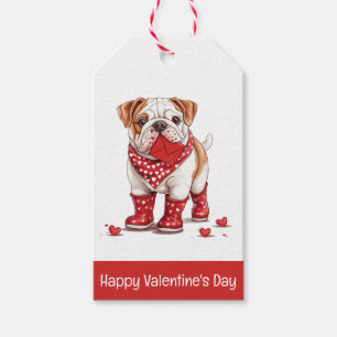 Happy Valentines Day English Bulldog Geschenkanhänger