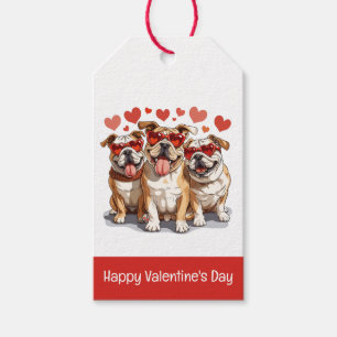 Happy Valentines Day English Bulldog Geschenkanhänger