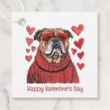 Happy Valentines Day English Bulldog