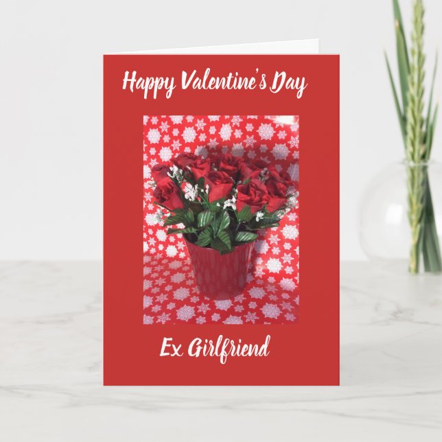 Happy Valentine's Day ex Girl Card Karte (Vorderseite)