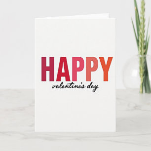 Happy Valentines Day Farbverlaufskarte Karte