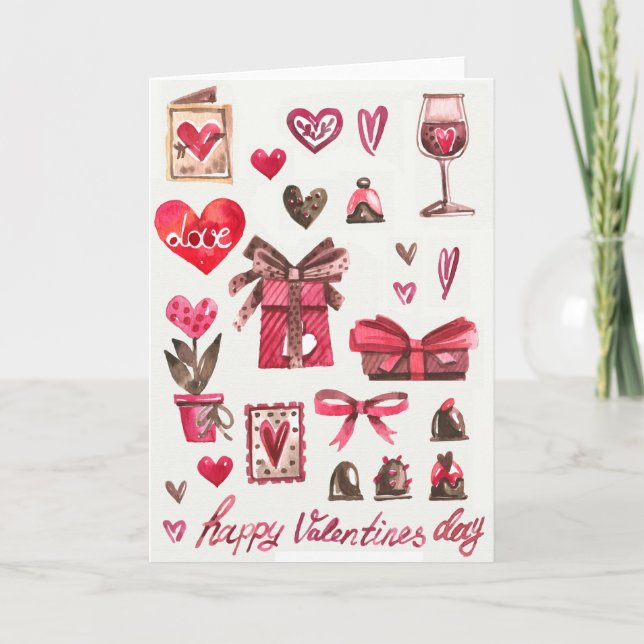 Happy Valentine's Day Feiertagskarte (Vorderseite)