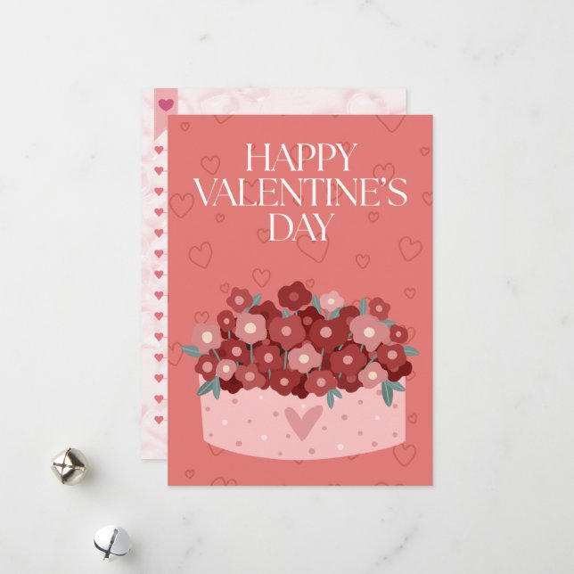 Happy Valentine's Day Feiertagskarte (Vorderseite/Rückseite Beispiel)