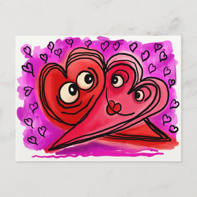 Happy Valentine's Day Feiertagspostkarte (Vorderseite)