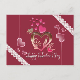 Happy Valentine's Day Feiertagspostkarte