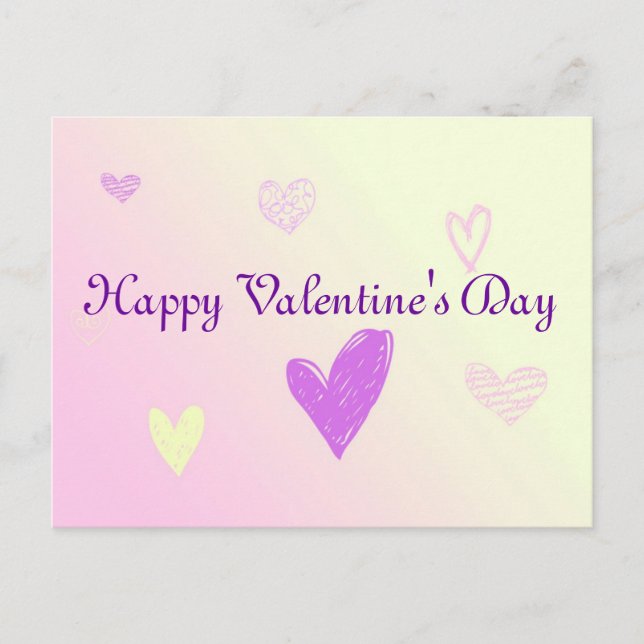 Happy Valentine's Day Feiertagspostkarte (Vorderseite)