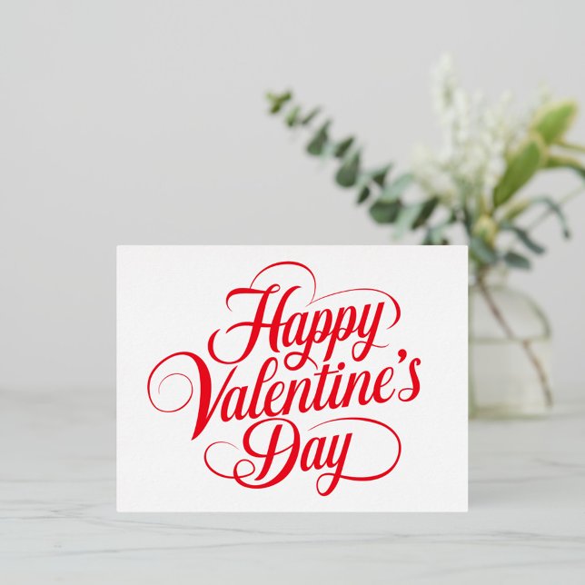 Happy Valentine's Day Foil Folien Feiertagspostkarte (Happy Valentine's Day Holiday Foil Card!)