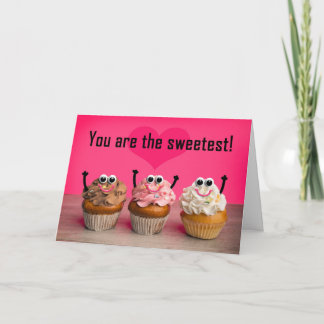 Happy Valentines Day For Anyone Sweetest Cupcakes  Feiertagskarte