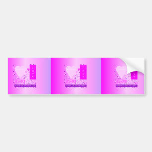 Happy Valentine's Day Forever Love Hört rosa Autoaufkleber