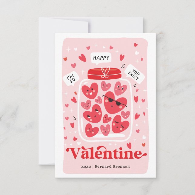 Happy Valentine's Day Foto Card Einladung (Vorderseite)