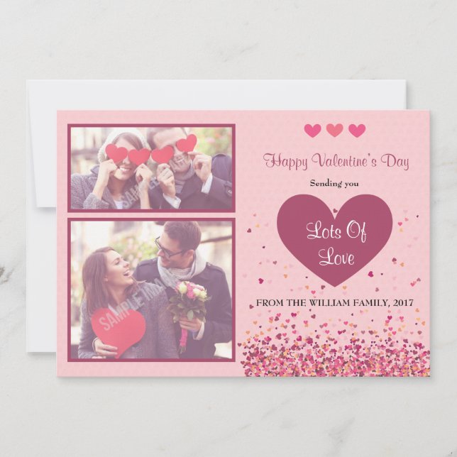 Happy Valentine's Day Foto Card Feiertagskarte (Vorderseite)