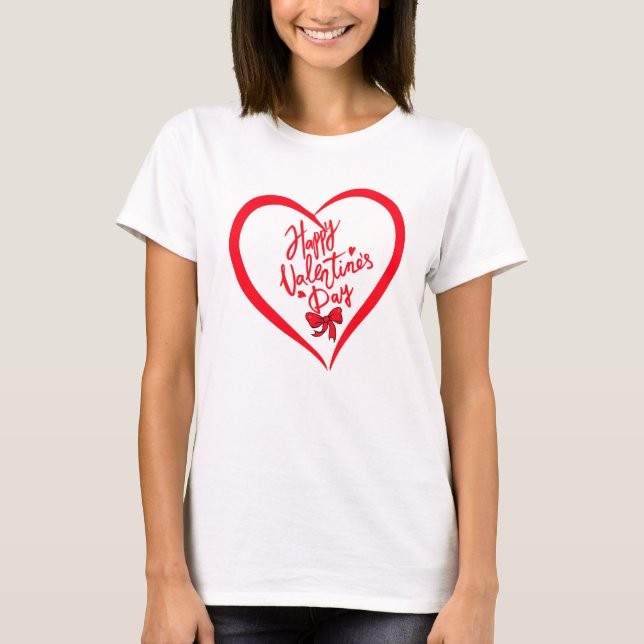 Happy Valentine's Day Frauen T - Shirt. T-Shirt (Vorderseite)