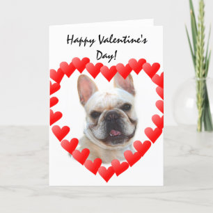 Happy Valentine's Day French Bulldog greeting card Feiertagskarte