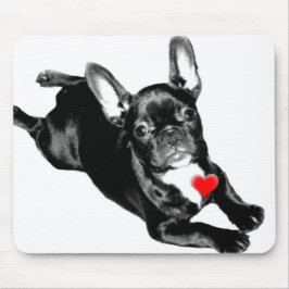Happy Valentine's Day French Bulldog Mousepad