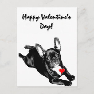 Happy Valentine's Day French Bulldog Postkarte