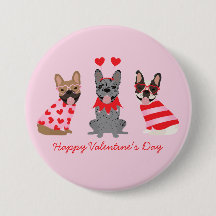 Happy Valentines Day French Bulldogs