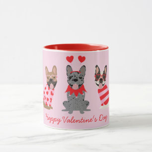 Happy Valentines Day French Bulldogs Tasse