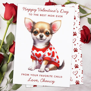 Happy Valentines Day from the Dog Niedlich Chihuah Feiertagskarte