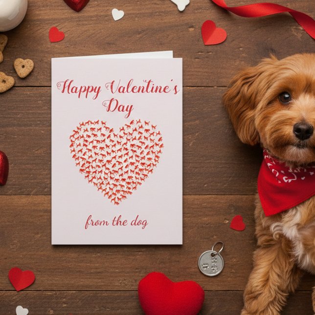 Happy Valentine's Day from the Pet Dog Karte (Von Creator hochgeladen)