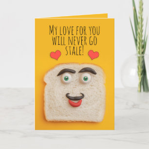 Happy Valentine's Day Funny Bread Spaß Feiertagskarte