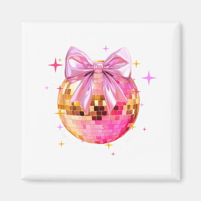 Happy Valentine's Day Funny Coquette Disco Ball Gi Magnet (Vorne)