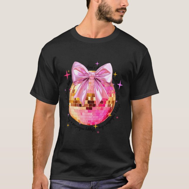 Happy Valentine's Day Funny Coquette Disco Ball Gi T-Shirt (Vorderseite)