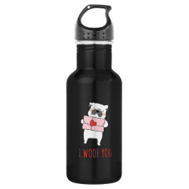 Happy Valentine's Day - Funny Dog Valentine Quotes Edelstahlflasche