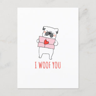 Happy Valentine's Day - Funny Dog Valentine Quotes Feiertagspostkarte