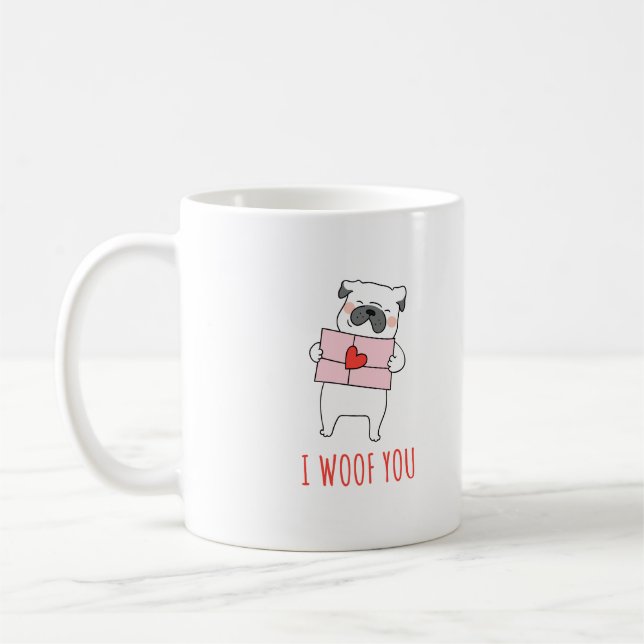 Happy Valentine's Day - Funny Dog Valentine Quotes Kaffeetasse (Links)