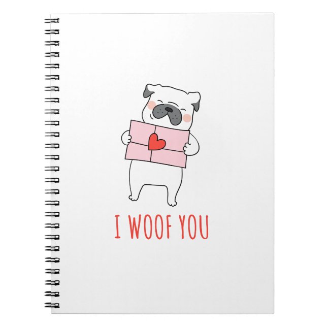 Happy Valentine's Day - Funny Dog Valentine Quotes Notizblock (Vorderseite)