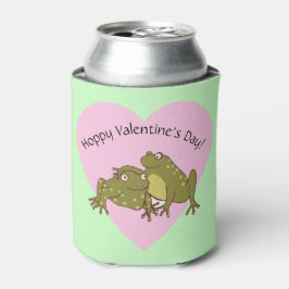 Happy Valentines Day Funny Hoppy Frogs in Liebe Dosenkühler