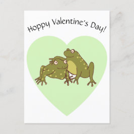 Happy Valentines Day Funny Hoppy Frogs in Liebe Postkarte