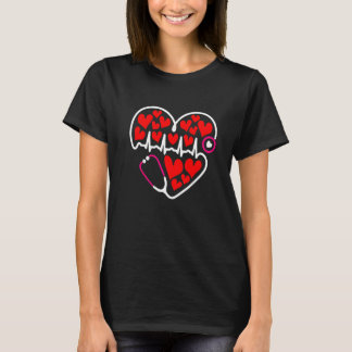 Happy Valentine's Day Funny Liebe Stethoscope T-Shirt