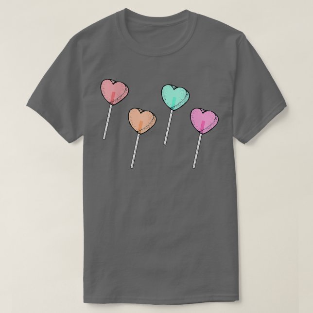 Happy Valentine's Day Funny Lollipop Herz Grafik T-Shirt (Design vorne)