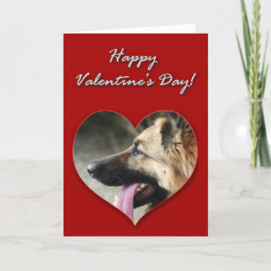 Happy Valentine's Day German Shepherd Card Feiertagskarte