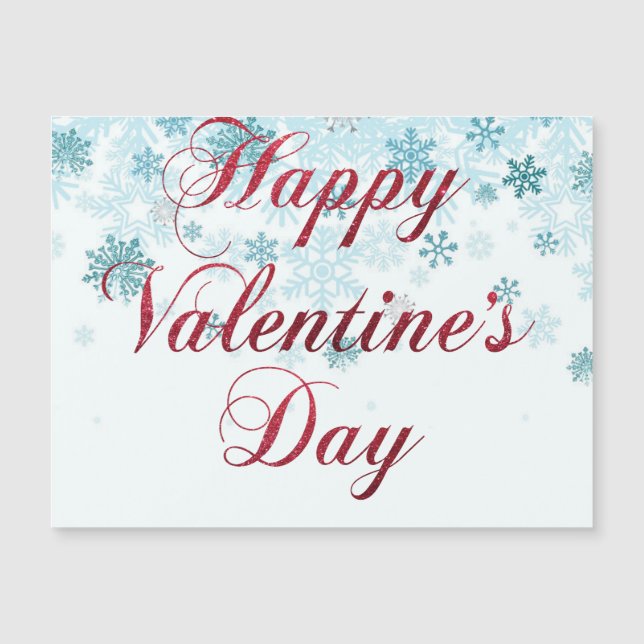 Happy valentine's day Geschenk Magnetkarte 2024 (Vorderseite)