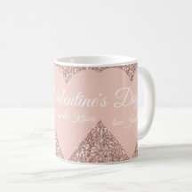 Happy Valentine's Day Geschenk Pink Glitzer Herz