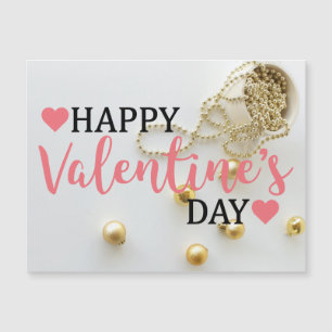 Happy Valentine's Day-Geschenk Postkarte   golden 